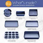 Baking Pans Set 8-Piece Bakeware Sets, Baking Sets - Image 2