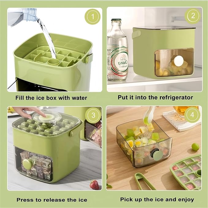 Ice Cube Tray with Lid & Bin Ice Maker - Image 5
