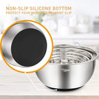 Wildone Mixing Bowls with Airtight Lids Set, with Grater Attachments & Non-Slip - Image 5