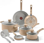 T-Fal Refresh Ceramic Nonstick Cookware Set, Oven Safe to 350°F, Includes by T-falbrand