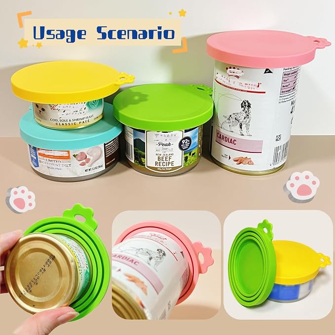MoPawKT- Silicone Cat/Dog Food Can Covers Lids, Universal 3 Sizes Fit - Image 7