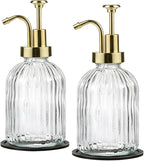 SheeChung Clear Glass Soap Dispenser, 12 Oz Liquid Hand Soap Dispenser by SheeChung