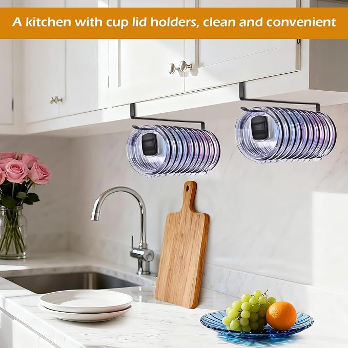 Tumbler Lid Organizer, Kitchen Space-Saving Cup Holder, Organizers - Image 7