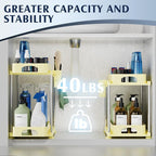 VERIFOST 2 Pack Under Sink Organizers and Storage, Height Adjustable Bathroom - Image 6