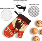 Oven Mitts and Pot Holders Sets of 4, Cowboy Horse Sunset Saguaro Desert Wild - Image 5