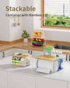iCASA Trash Bag Dispenser Holder - 3 in 1 Acrylic Plastic Garbage Bag Pantry - Image 6