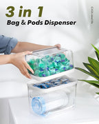 iCASA Trash Bag Dispenser Dishwasher Pod Organizer, 3 in 1 Grocery Garbage Bags - Image 2