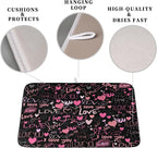 Mother's Day Dish Drying Mat for Kitchen Counter Love Heart Black Drying Mats - Image 3