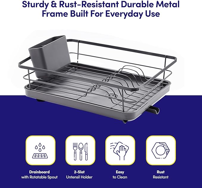 Dish Drying Rack 3 Piece Dish Drainer - Image 3