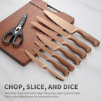 15-Piece Rose Gold Knife Block Set - Image 5