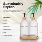 Clear Glass Hand and Dish Soap Dispenser Set by Brighter Barns - Image 2