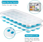 Ice Cube Trays Easy Release-Odor free, Spill Resistant Lid Included, 2 Pack - Image 3