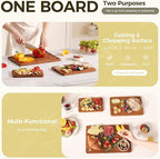 Bamboo Cutting Board for Kitchen – 3-Piece Wooden Boards - Image 6