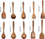 Wooden Spoons for Cooking, 10 Pack Wooden Utensils for Cooking Wooden Cooking - Image 3