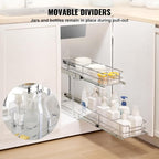 VEVOR Pull Out Cabinet Organizer, 8.5" W x 21" D x15.2 HHeavy Duty Slide Out - Image 3
