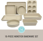 Martha Stewart Gallen 10 Piece Baking Pans Ceramic PFA Free Non Toxic Non Stick - Image 2