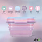 Ello Snap & Nest 10-Piece 4.5 Cup Plastic Meal Prep Set, Reusable Food - Image 3