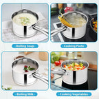 TeamFar 1 qt Saucepan, Stainless Steel Small Sauce Pan & Lid - Image 5