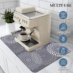 LuxStep Dish Drying Mat Super Absorbent Kitchen Counter Mat Rubber Backing - Image 3
