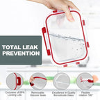 VERONES 10Pack Glass Meal Prep Containers, Airtight Glass Lunch Containers - Image 3