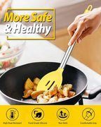 Pack of 2 Large Silicone Cooking Spoons, Non Stick Solid Basting Spoon - Image 5