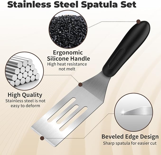 Stainless Steel Spatula Set, Mini Serving Spatula - Image 3