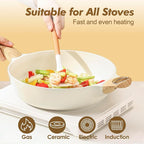 SENSARTE Ceramic Cookware Sets, Pots and Pans Set Non stick, 14 Piece Induction - Image 4