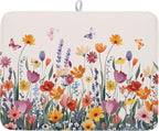 Kawani Spring Summer Flowers Dish Drying Mat by Kawani
