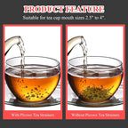 Bonsicoky 4 Pack Tea Strainer Bowl, Stainless Steel Loose Leaf Tea Filter - Image 4