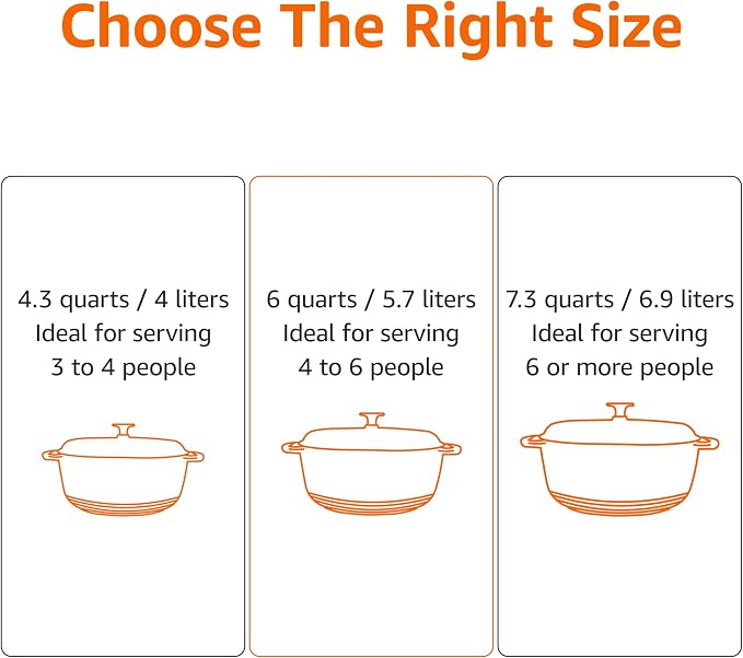 Amazon Basics Enameled Cast Iron Dutch Oven Pot - Image 6