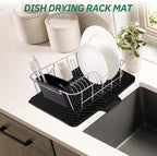 GUUKIN Dish Drying Mat, 17.7" x 11.8 " Drying Matt Kitchen Counter, Non-Slip - Image 5