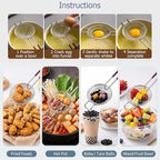 Semi Automatic Whisk & Egg Yolk Separator, Stainless Steel Mini Hand Push Whisk - Image 6