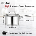 E-far Stainless Steel Saucepan - Image 2