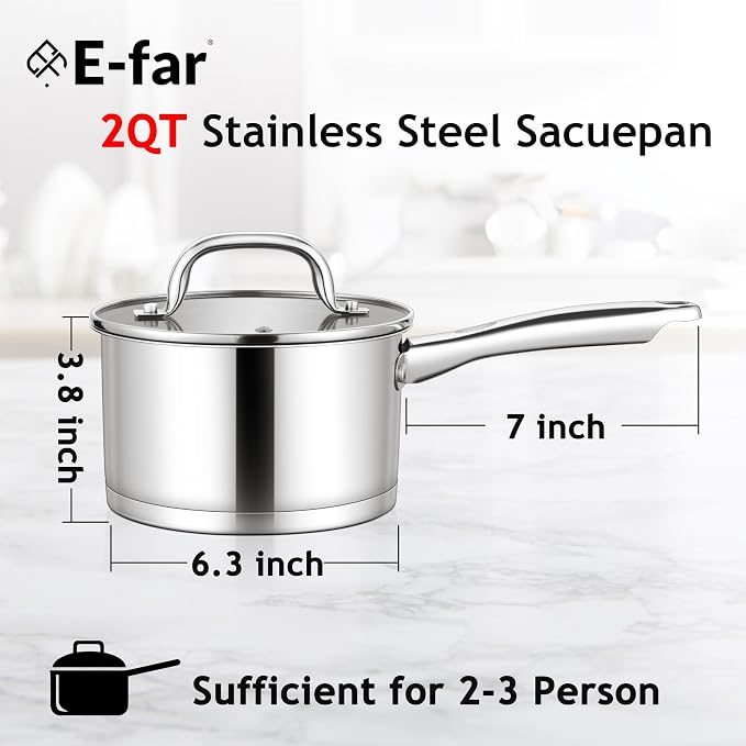E-far Stainless Steel Saucepan - Image 2