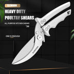 Heavy Duty Poultry Shears Meat Cutting Dishwasher Safe and Food Stainless - Image 2