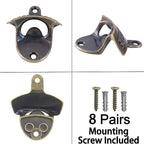 8 PCS Wall Mount Bottle Opener Antique Bronze, Old Fashioned Bulk Beer Bottle - Image 4
