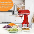Large Stainless Steel Slicer Shredder Attachment - Image 6
