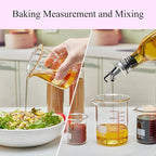 Ackers Mini Glass Measuring Beaker Set, Borosilicate, 2oz 4oz 8oz Measuring Cups - Image 4