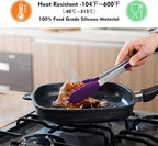 HOTEC Premium Stainless Steel Locking Kitchen Tongs - Image 2