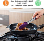 HOTEC Premium Stainless Steel Locking Kitchen Tongs - Image 2