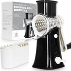 5-in-1 Rotary Cheese Grater Hand Crank, Vegetable Slicer Shredder by Nexsujo