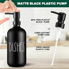 VIMERPA Hand and Dish Soap Dispenser Set, Matte Black Hands Dishes Soap - Image 4