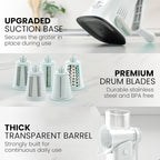 Zulay Kitchen Rotary Cheese Grater 5 Blade Cheese Shredder - Image 11