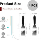 Small Spatula Professional Mini Serving Spatula, 4 Pieces Stainless Steel Metal - Image 2