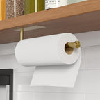 Paper Towel Holder Under Cabinet, Self-Adhesive, No Drilling, Stainless Steel - Image 2