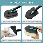 nacena Shower Scrubber with Long Handle, 4 in 1 Tile Tub Scrubber Brush with 3 - Image 6