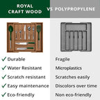 ROYAL CRAFT WOOD Luxury Bamboo Kitchen Drawer Organizer - Image 9