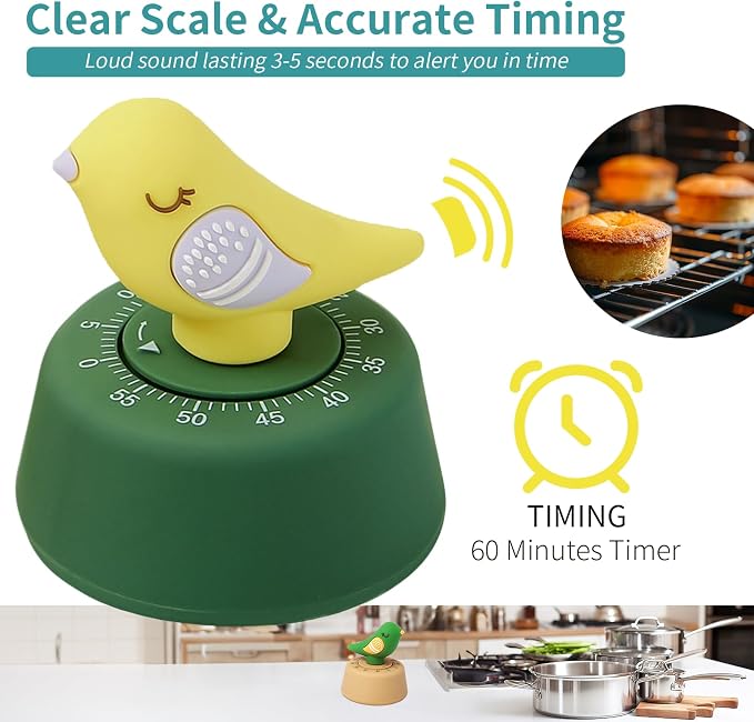 Mechanical Kitchen Timer, Cute Timer - Image 2
