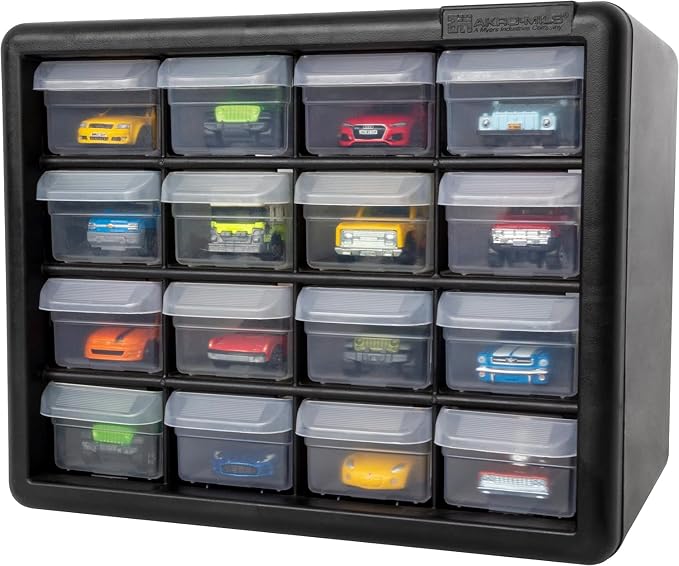 Akro-Mils 16-Drawer Plastic Storage Cabinet | 10-1/2 x 6-1/2 x 8-1/2 Inch | - Image 17