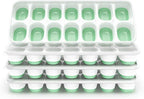 ChefAide Ice Cube Tray with Lid, 4 Packs 56 Cubes Durable Stackable Ice Cube by ChefAide